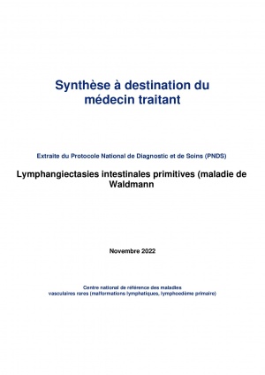 Lymphangiectasies intestinales primitives_maladie de Waldmann
